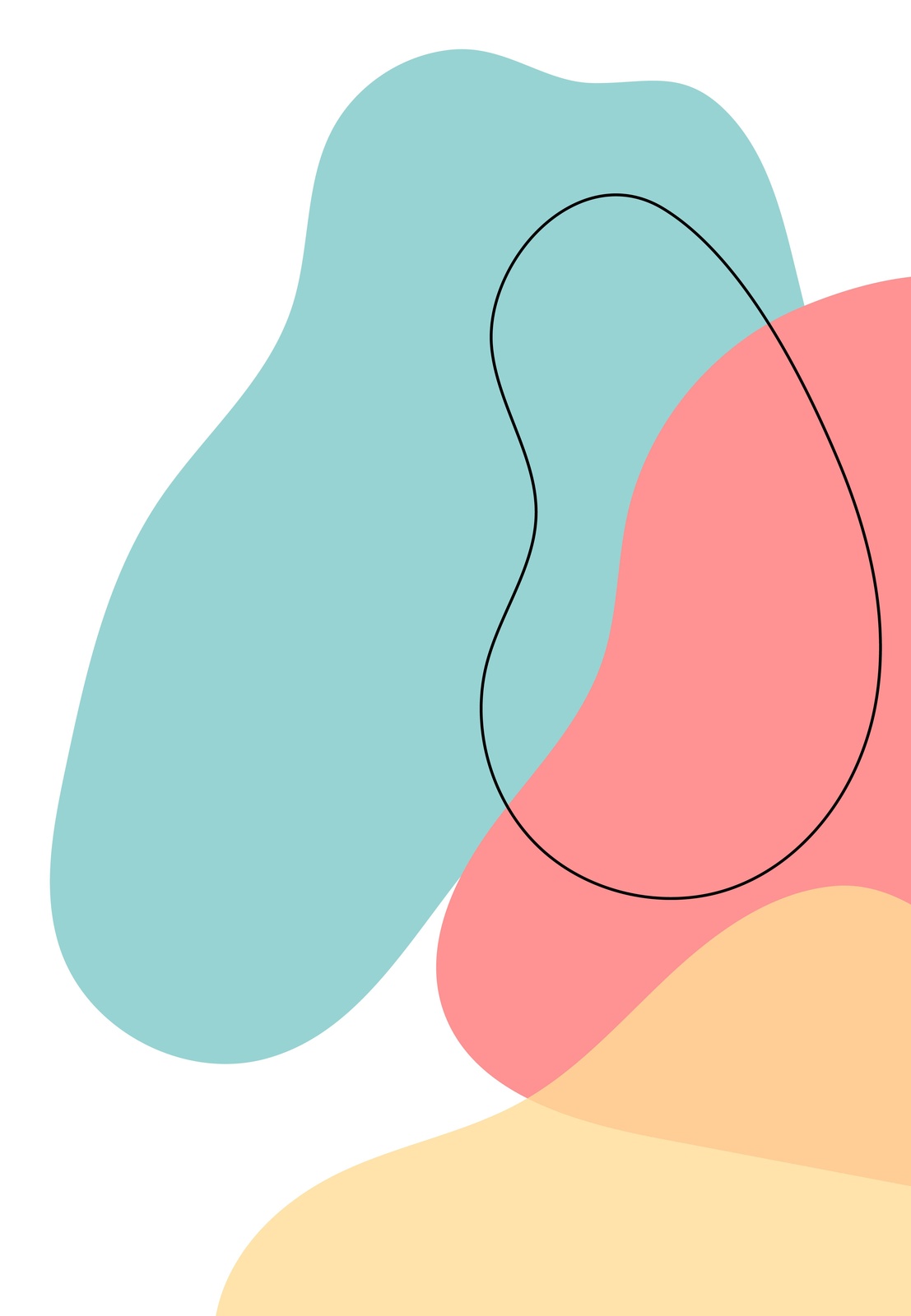 Abstract Organic Shapes Pastel Wall Art