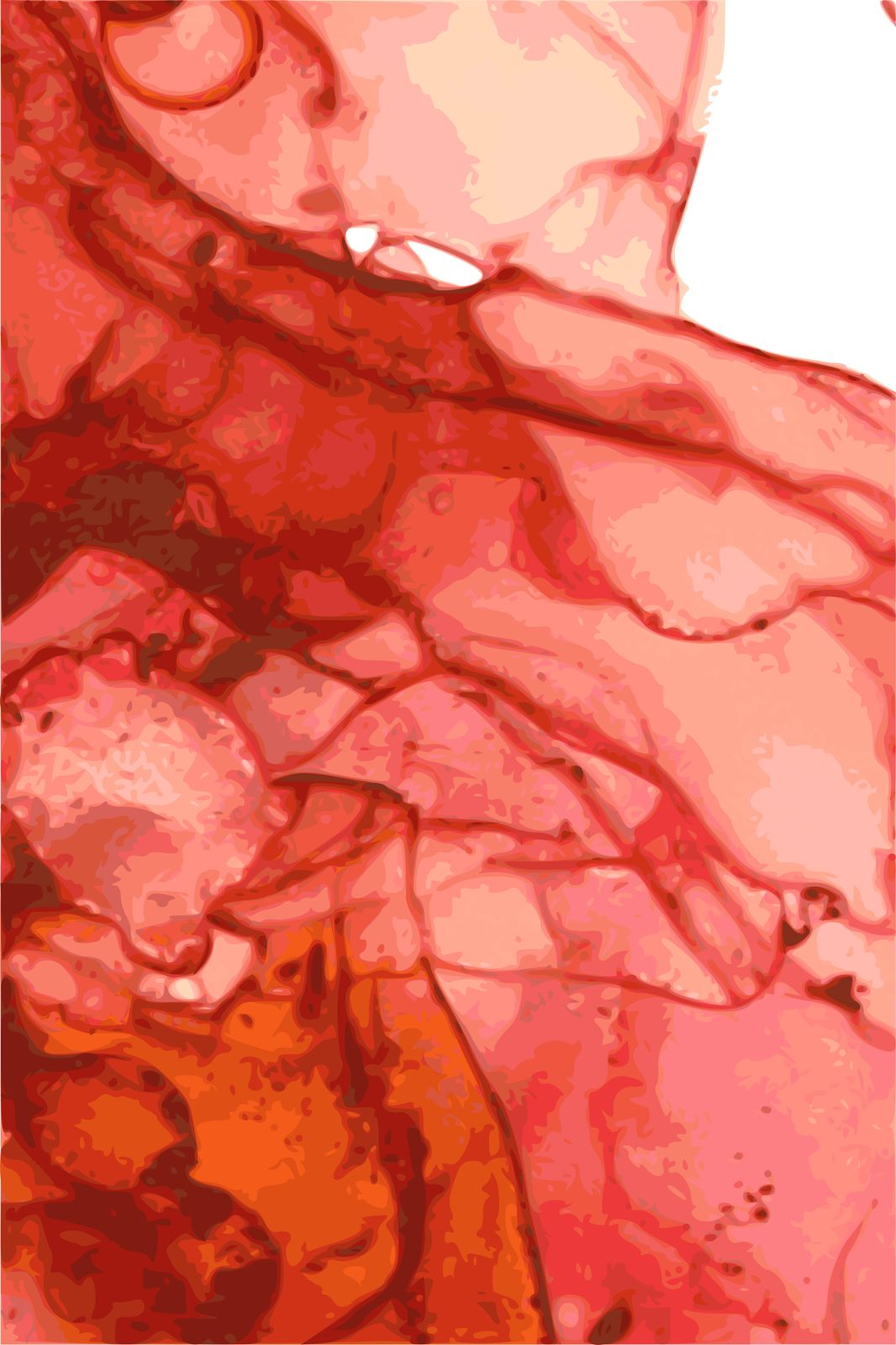 Vibrant Abstract Red Floral Wall Art