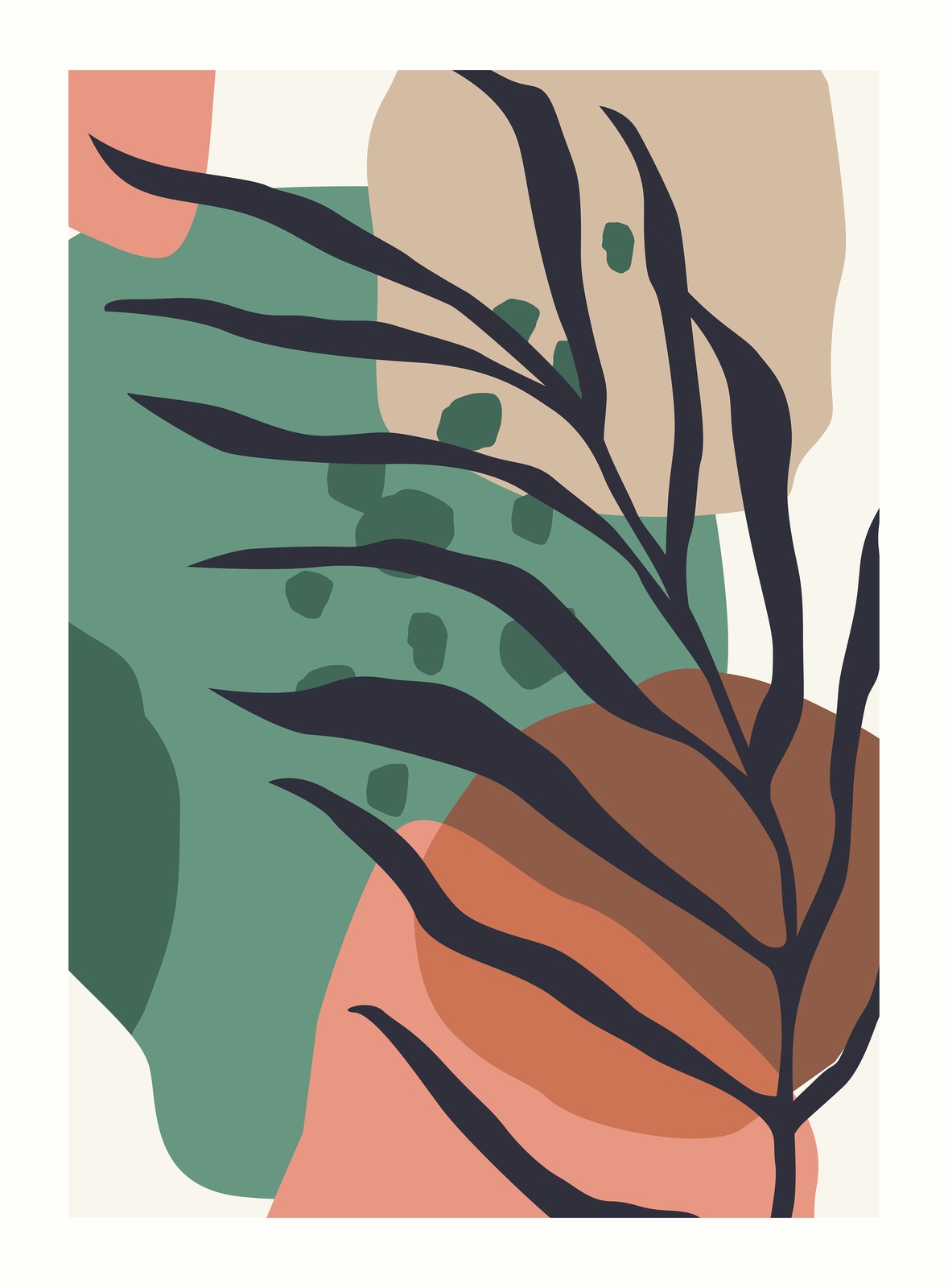 Bohemian Botanical Abstract Art Wall Art