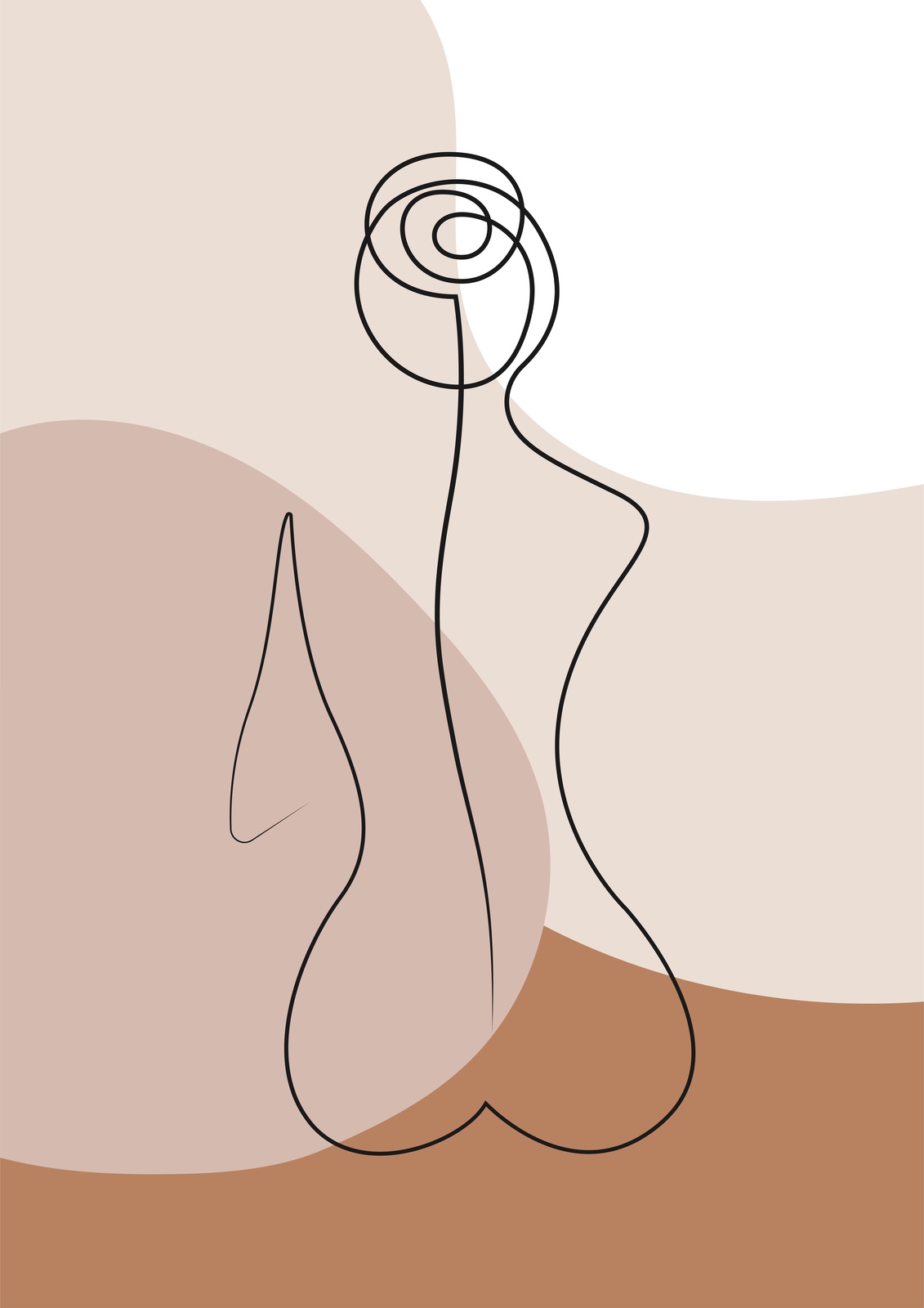 Abstract Figure Line Art Wall Art