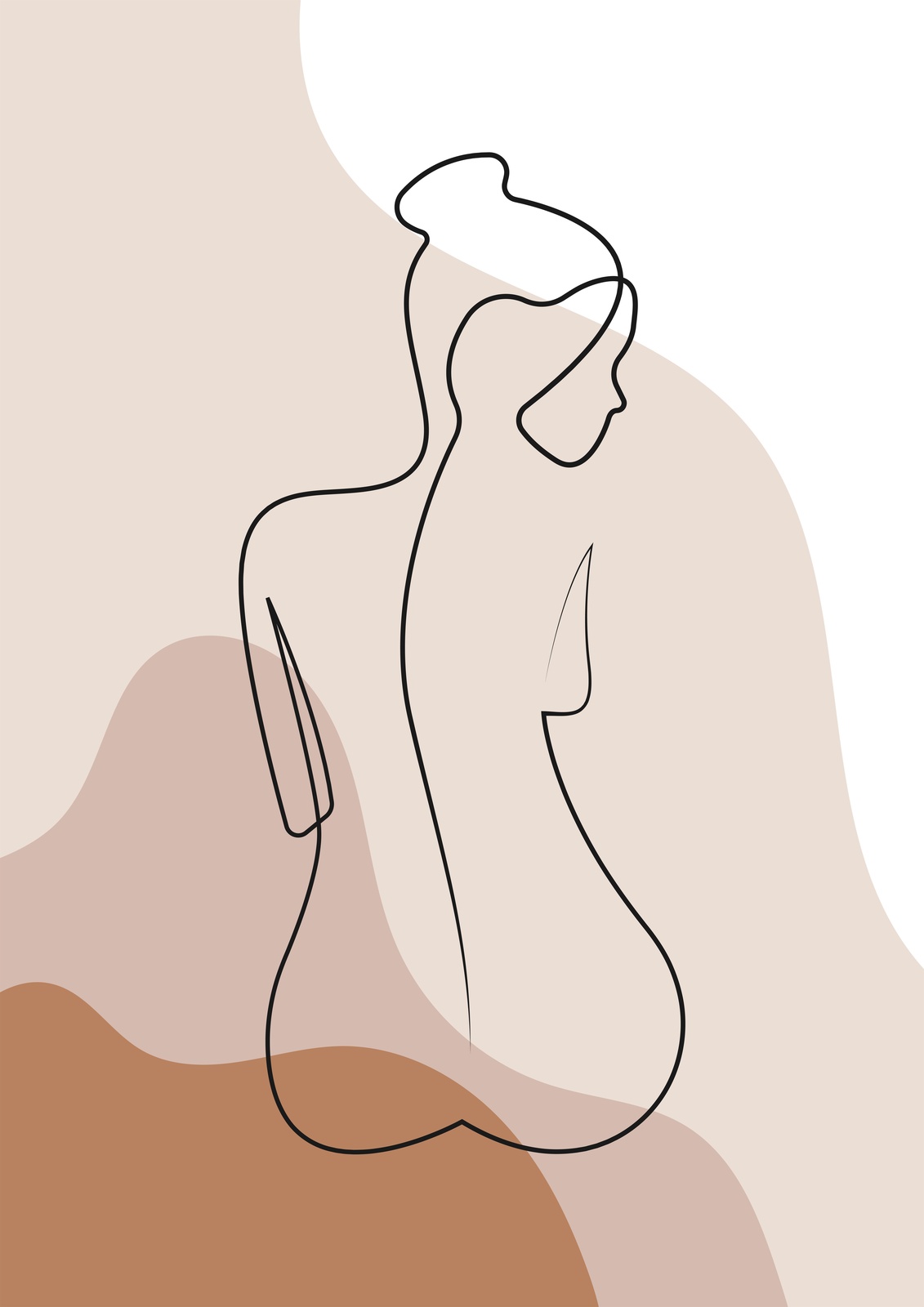 Minimalist Woman Line Art Wall Art