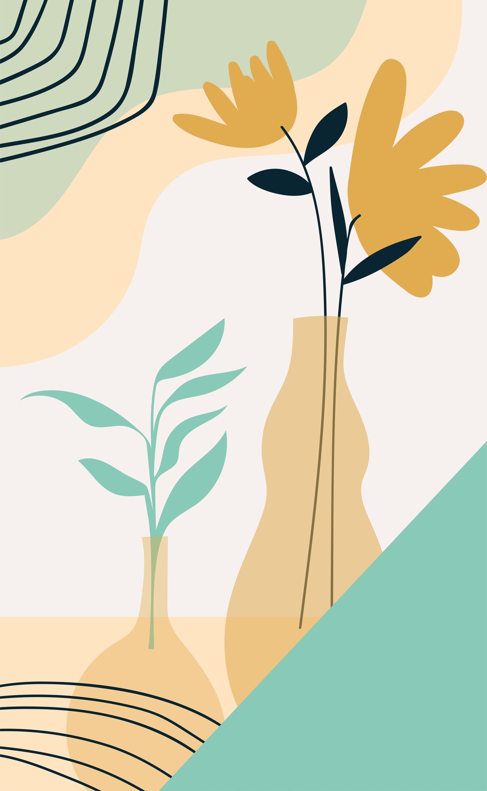 Modern Abstract Floral Wall Art
