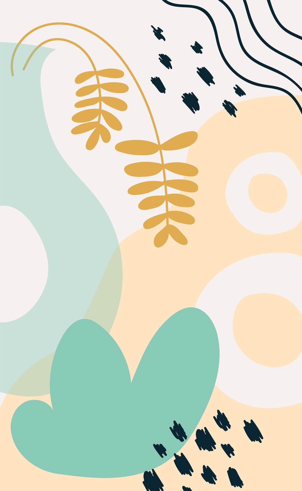 Boho Botanical Abstract Wall Art