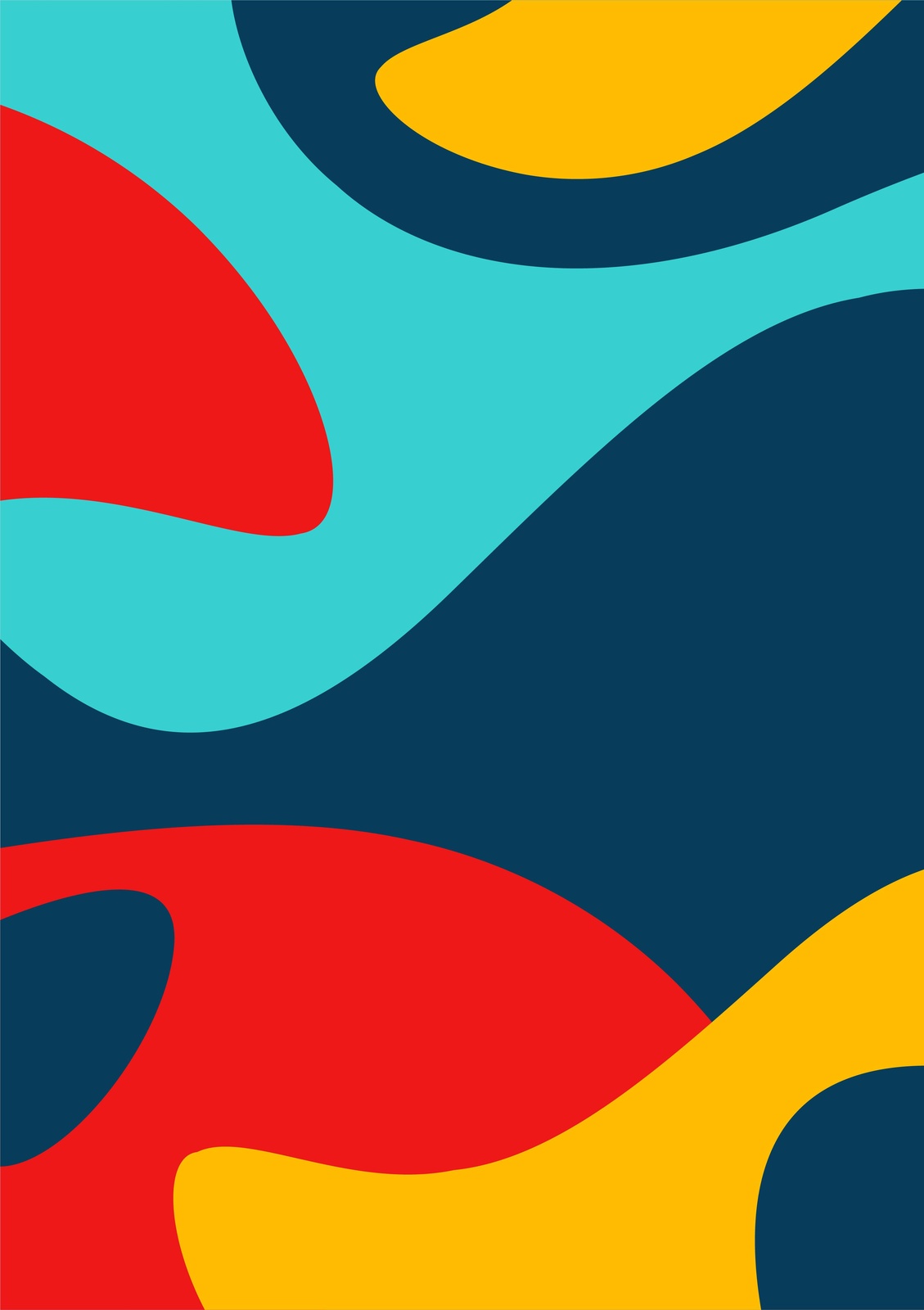 Vibrant Abstract Waves Wall Art