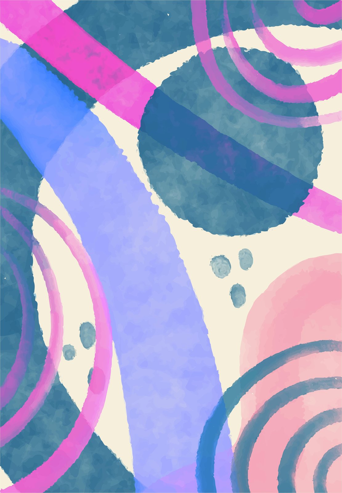 Abstract Watercolor Splash Wall Art