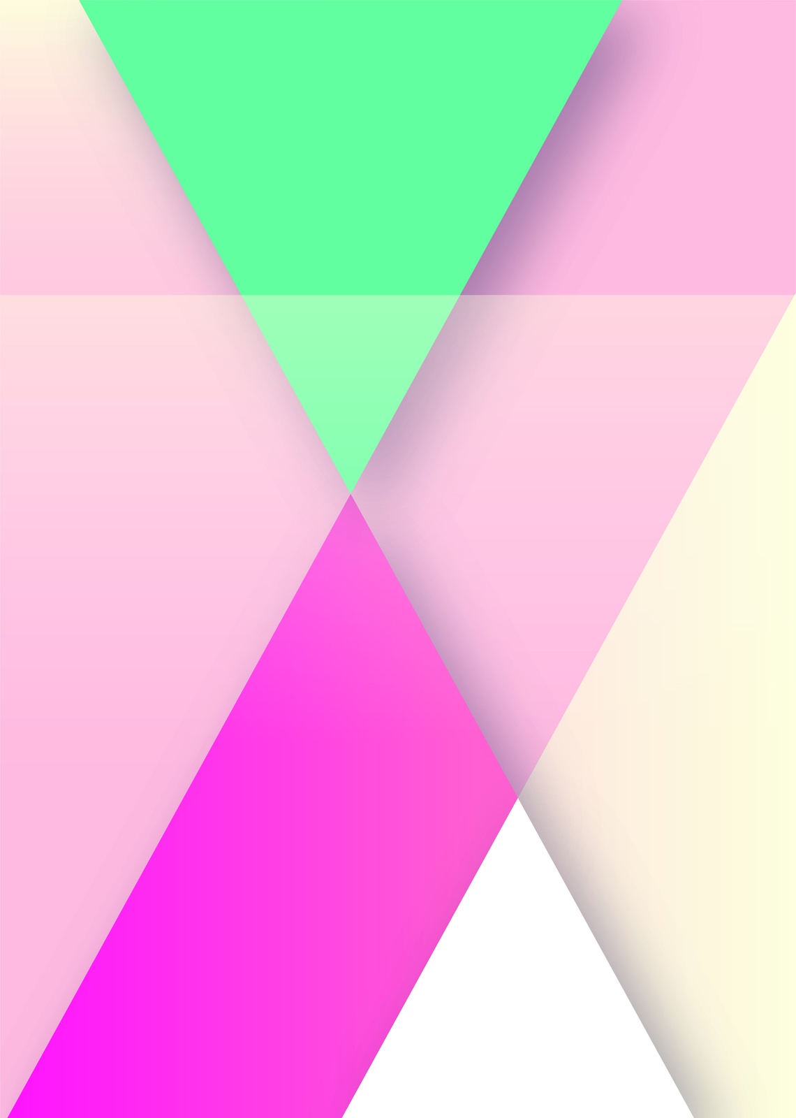 Abstract Geometric Pink Mint Wall Art