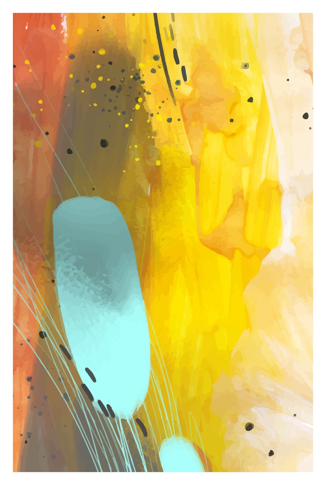 Vibrant Abstract Splash Wall Art