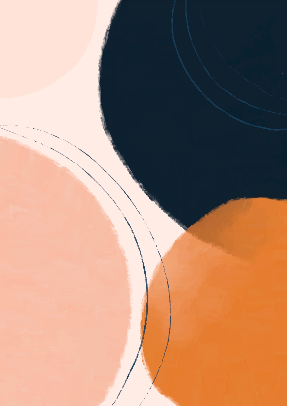 Abstract Geometric Circles Wall Art