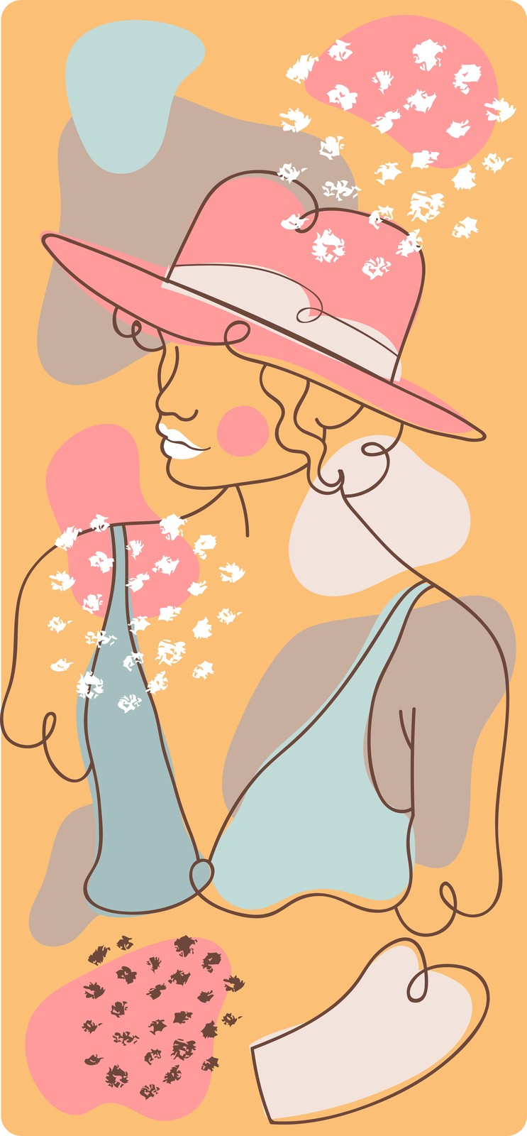Chic Woman Abstract Boho Wall Art Wall Art