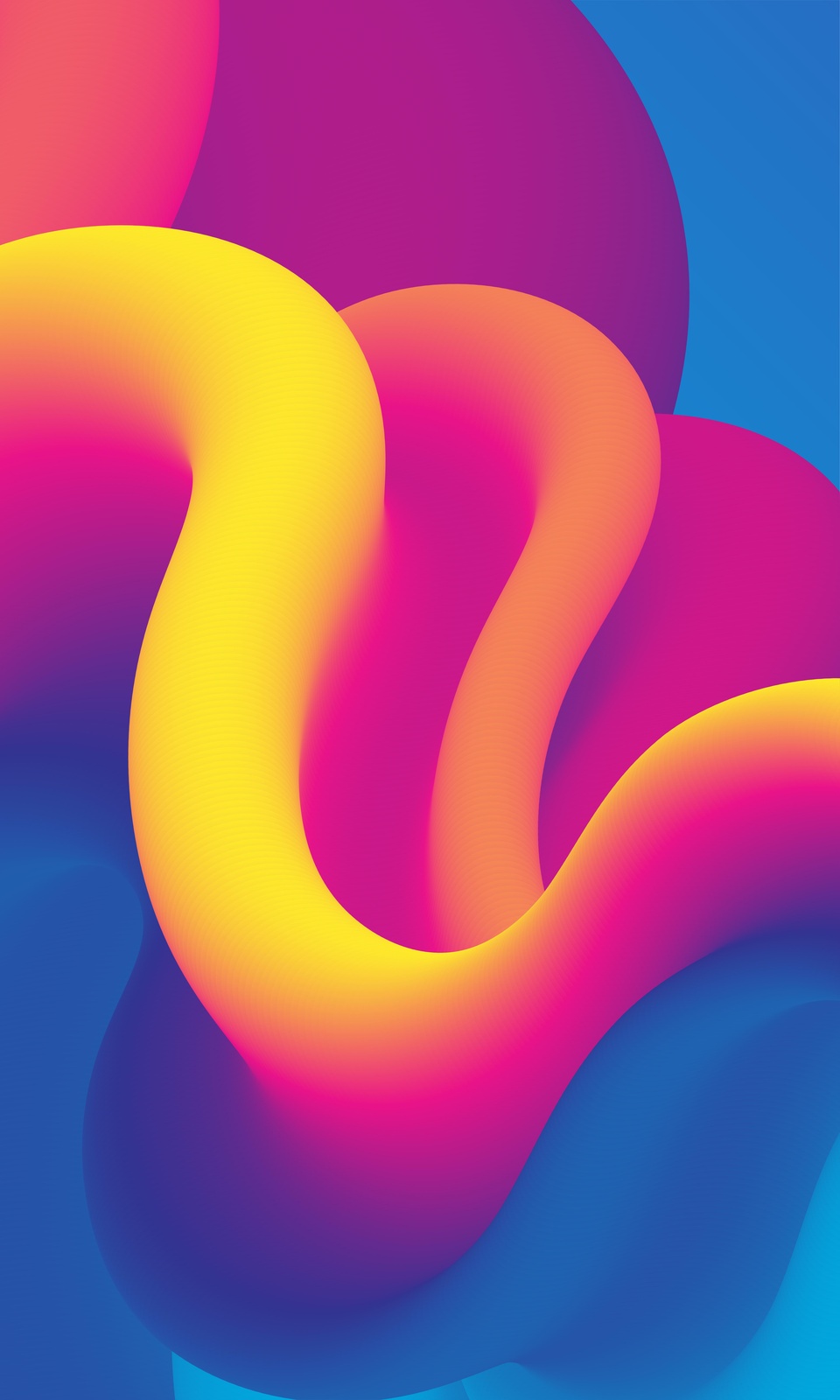 Vibrant Fluid Wave Abstract Wall Art