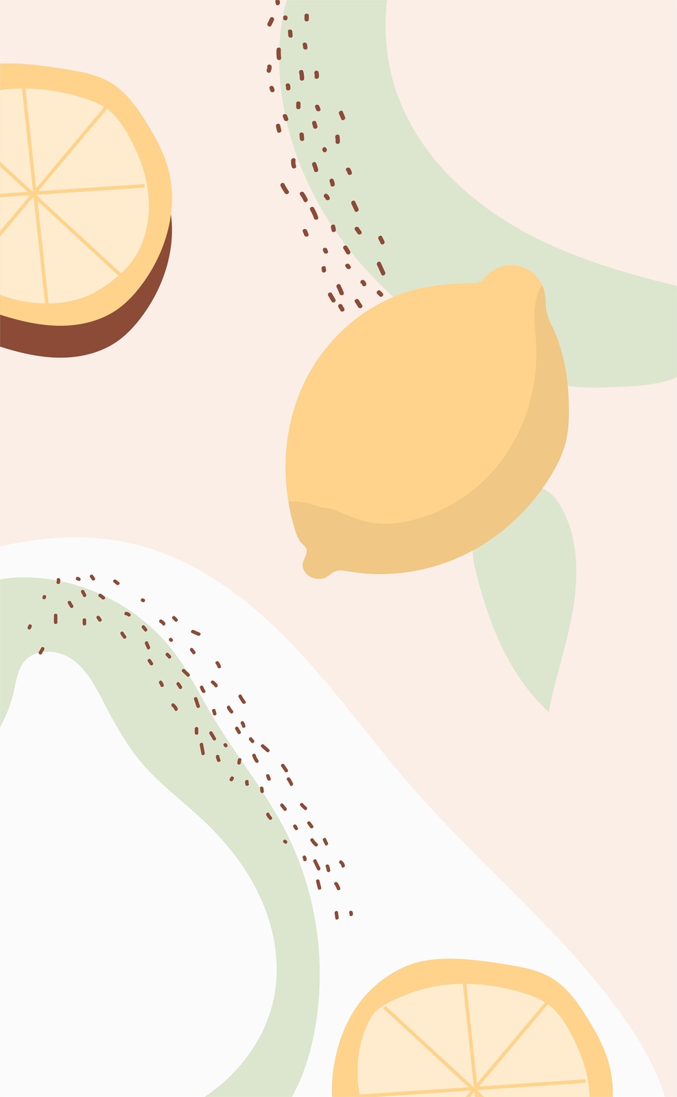 Abstract Lemon Kitchen Art Wall Art