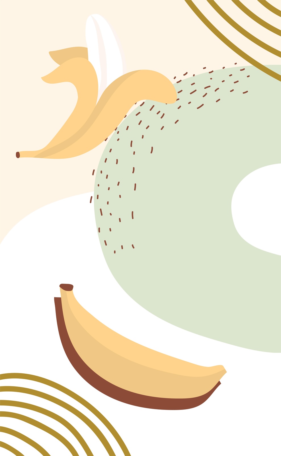 Abstract Banana Burst Modern Fruit Wall Art