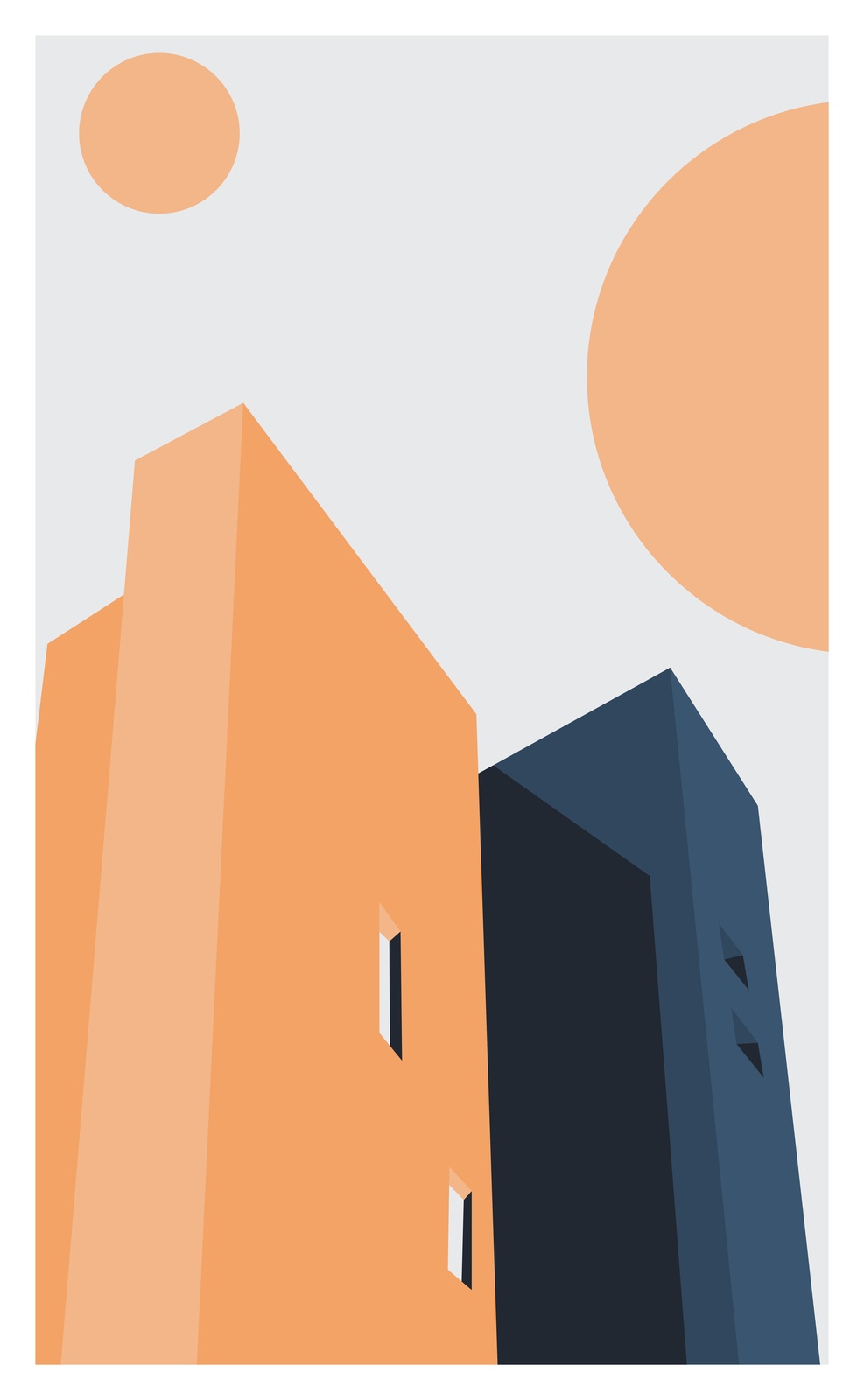 Modern Architectural Sunset Wall Art
