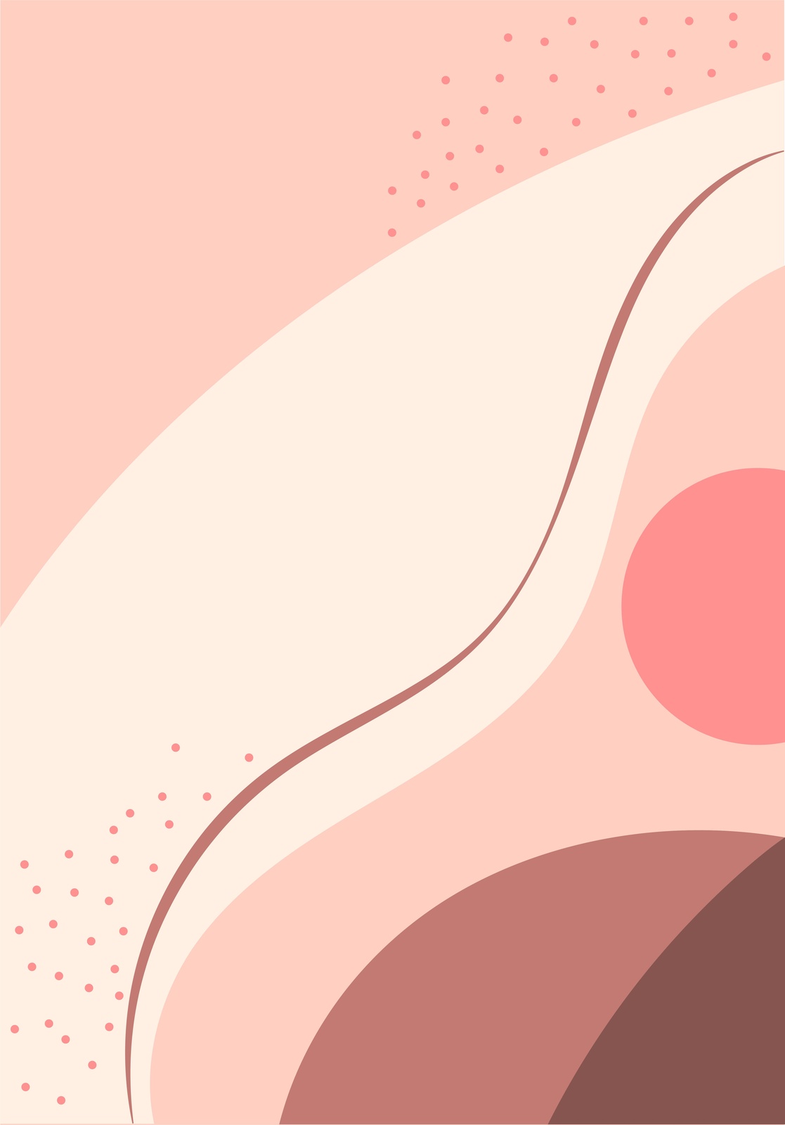 Soft Blush Waves Abstract Wall Art