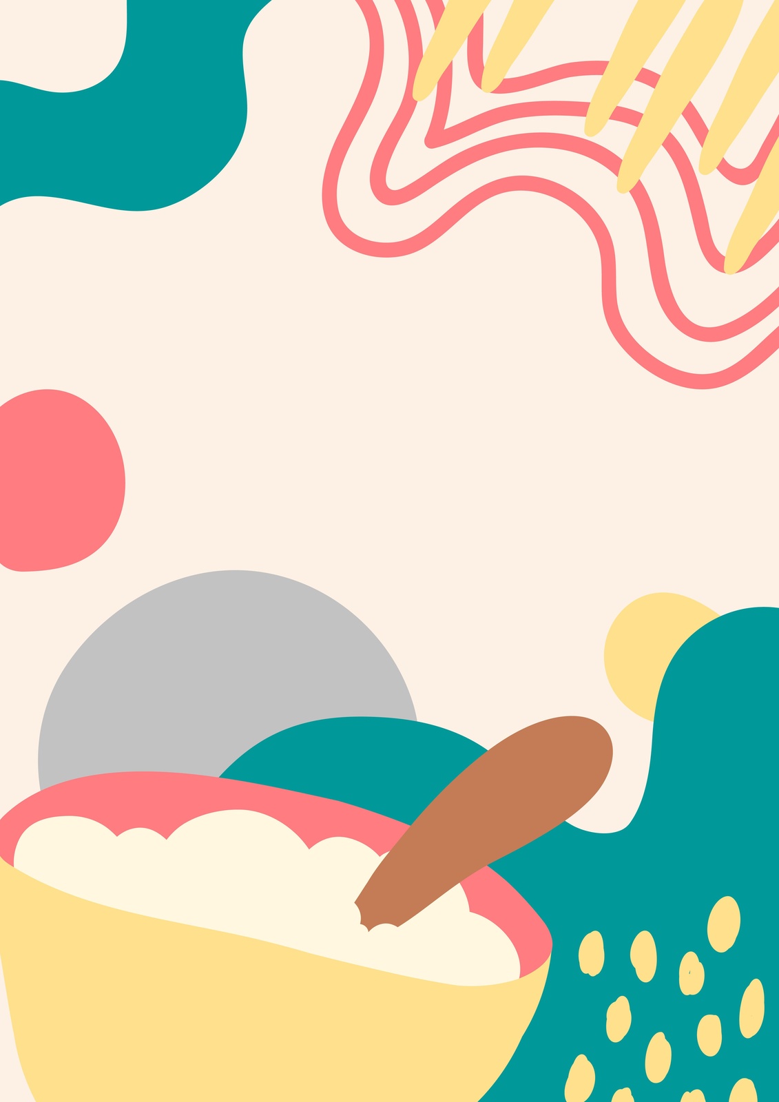 Abstract Breakfast Bowl Wall Art