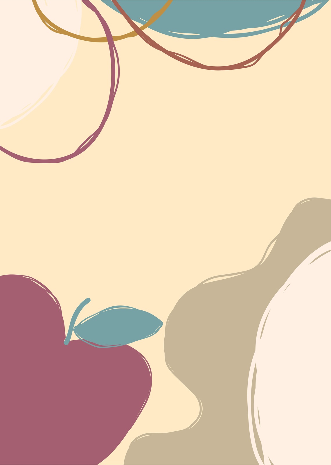 Modern Abstract Fruit Vibes Wall Art
