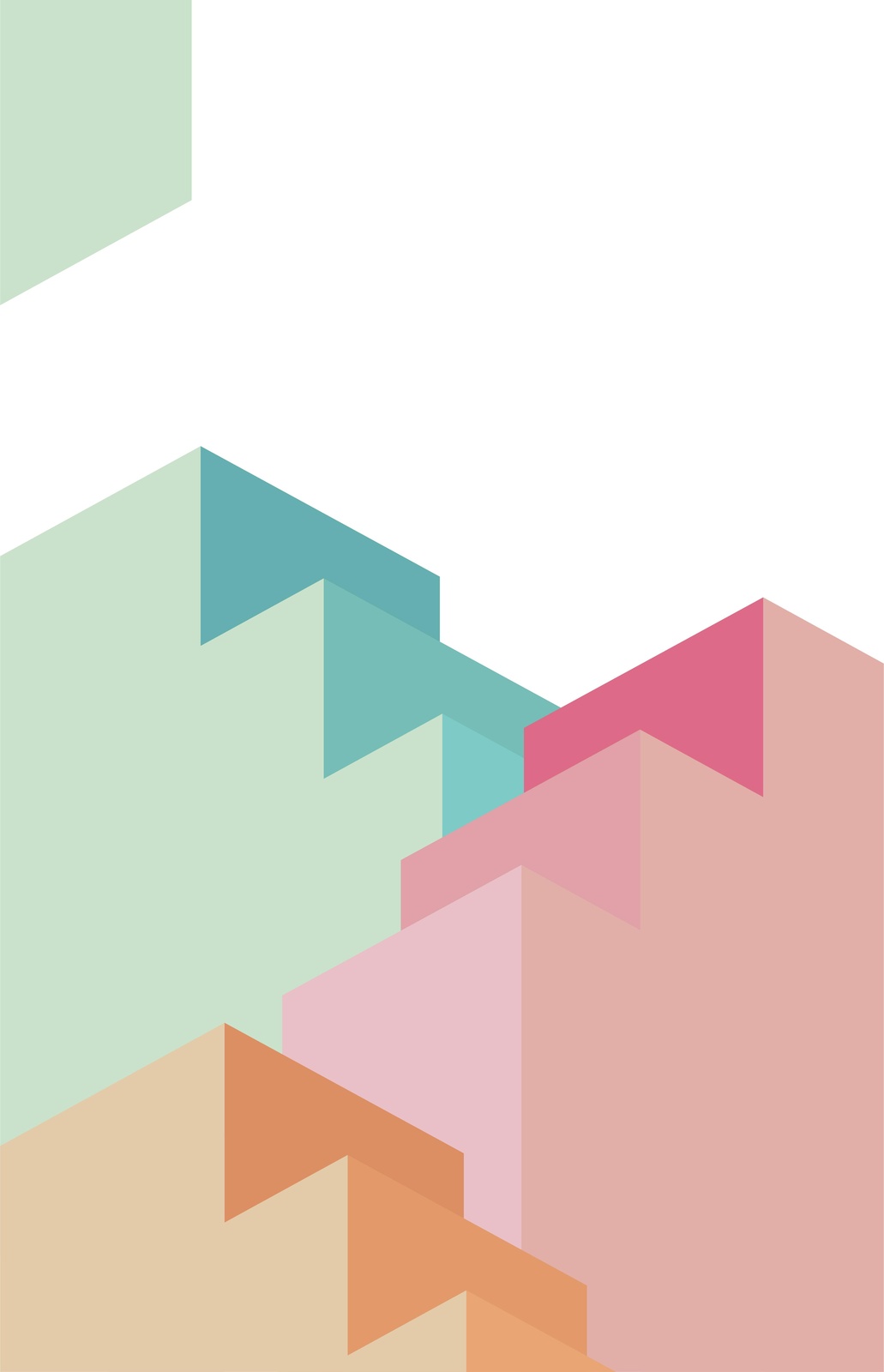 Geometric Steps Pastel Wall Art