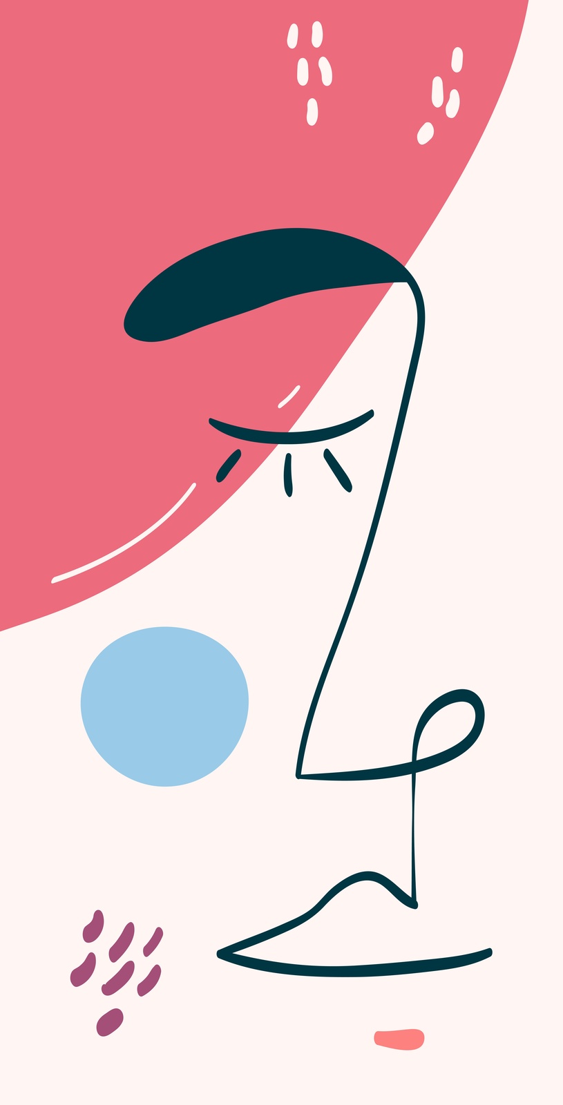 Abstract Face Minimalist Line Art Wall Art
