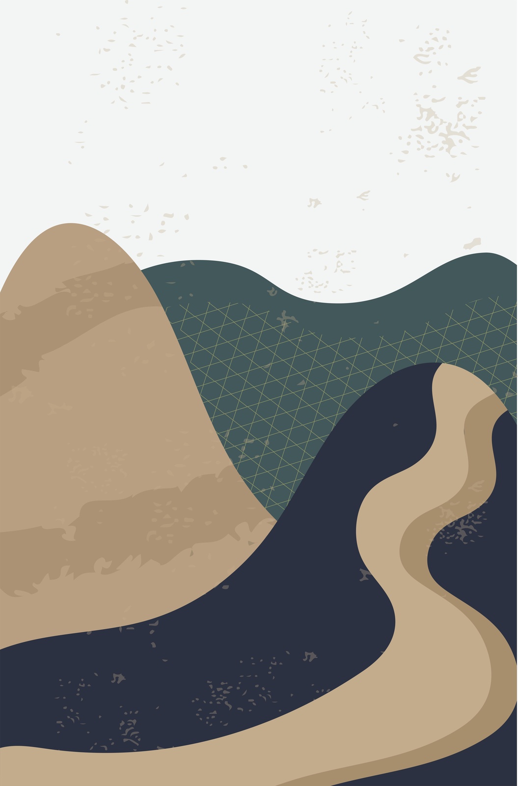 Serene Landscape Abstract Wall Art