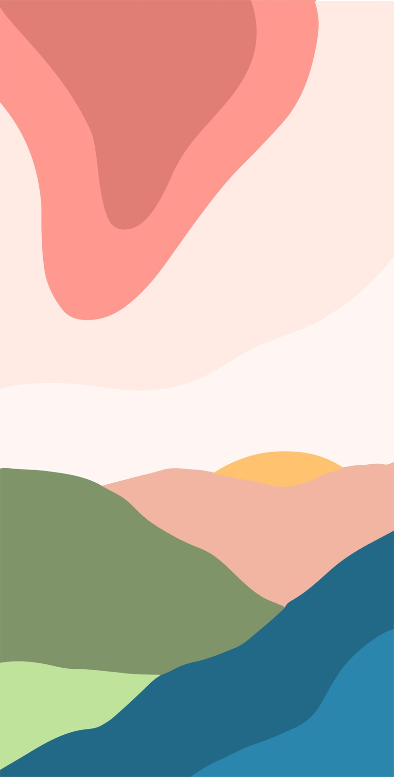 Abstract Landscape Sunset Wall Art