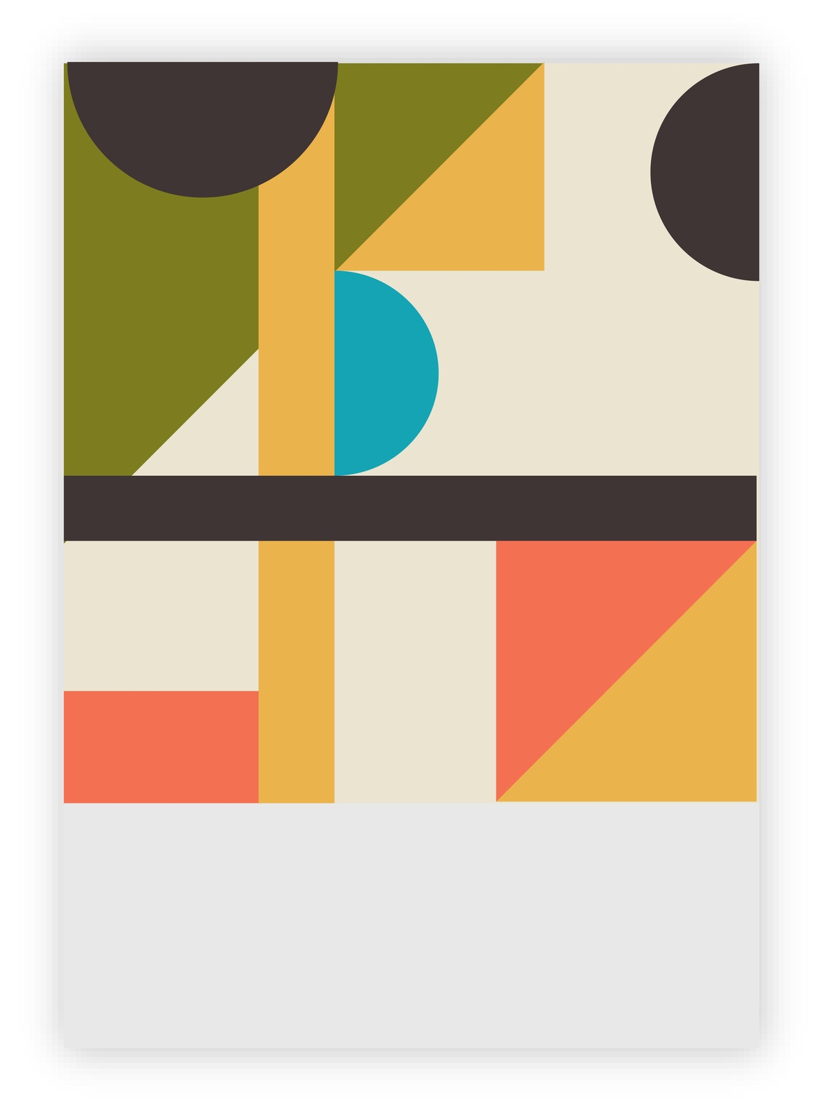Mid-Century Geometric Burst Wall Art