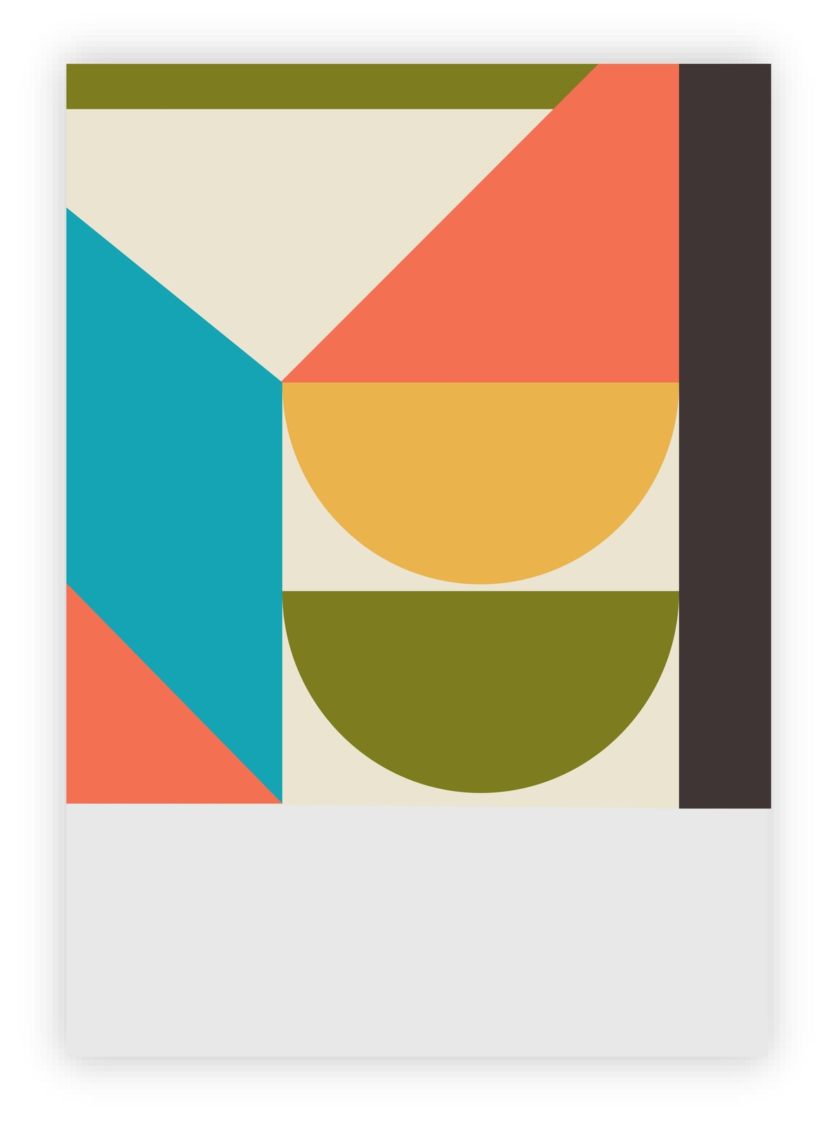Retro Geometric Abstract Wall Art