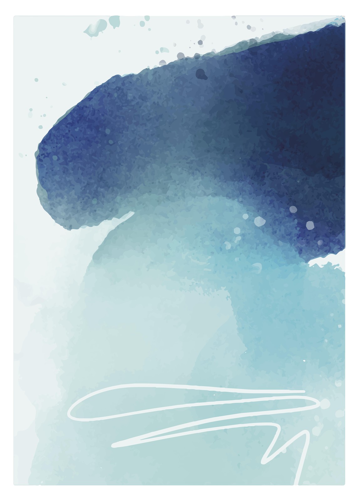 Serene Ocean Blues Abstract Wall Art