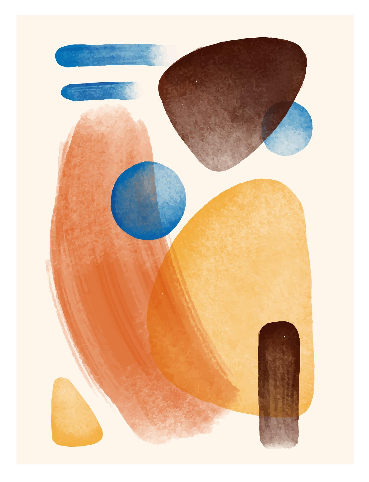 Boho Abstract Shapes Wall Art