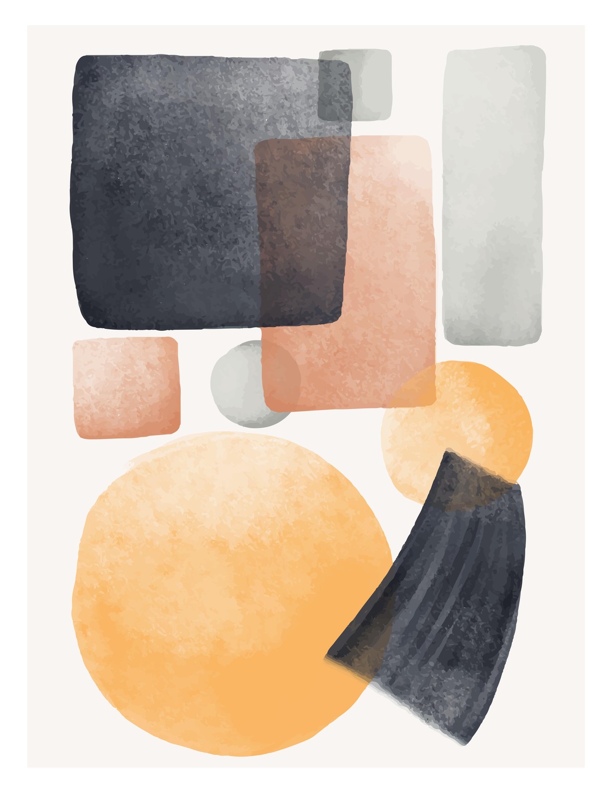 Modern Abstract Geometric Shapes Wall Art