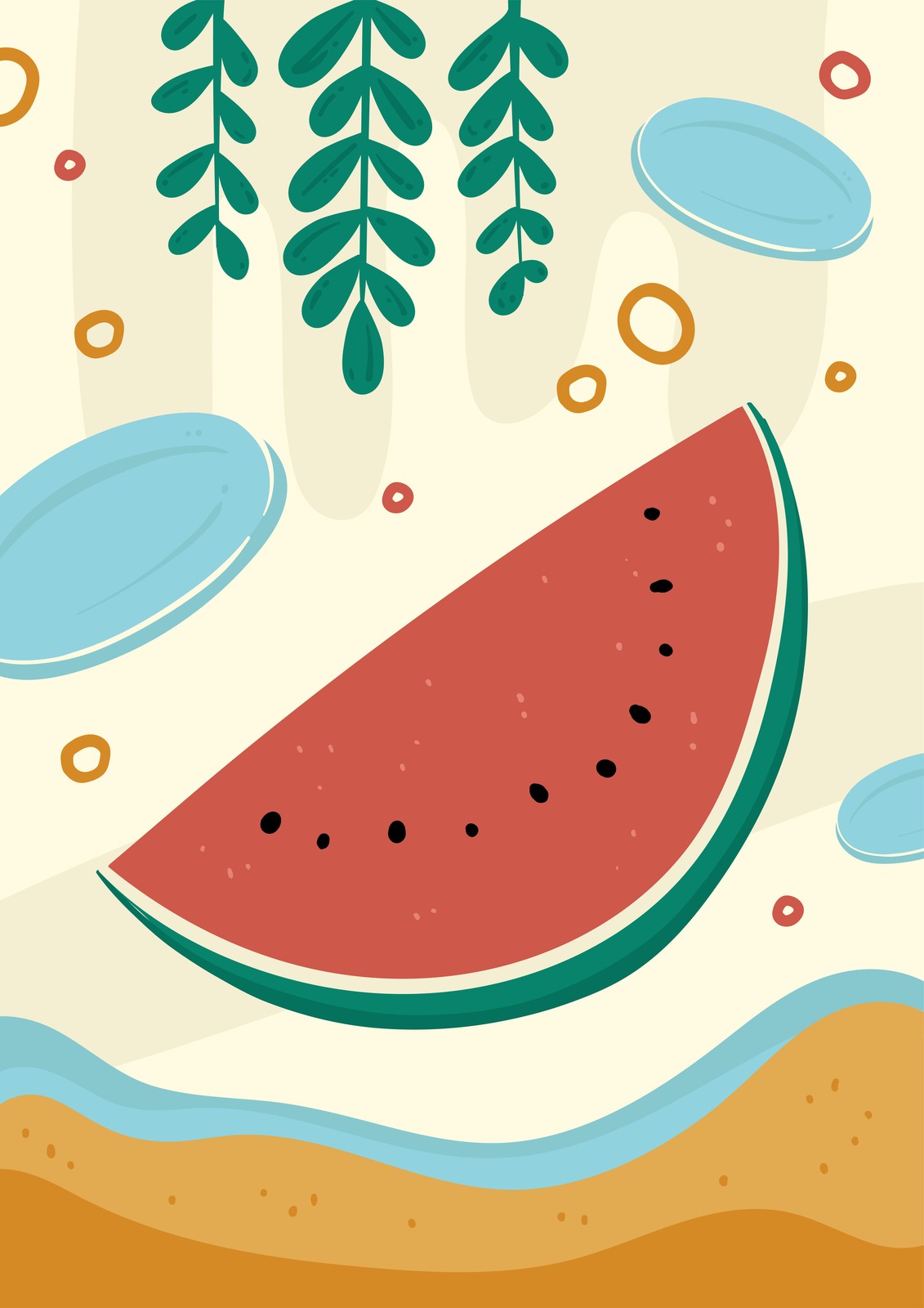 Refreshing Watermelon Summer Vibes Wall Art