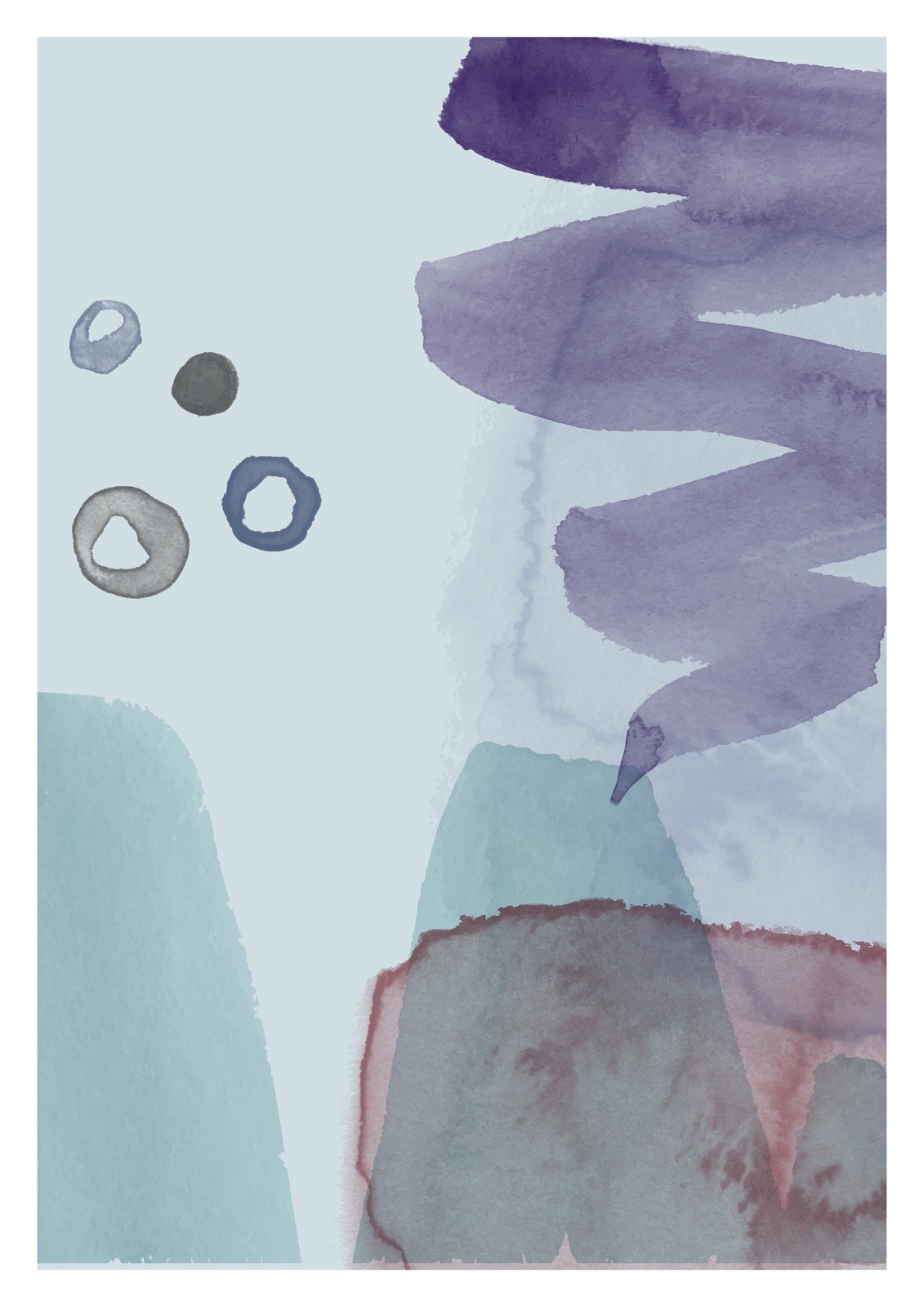 Abstract Watercolor Blend Wall Art