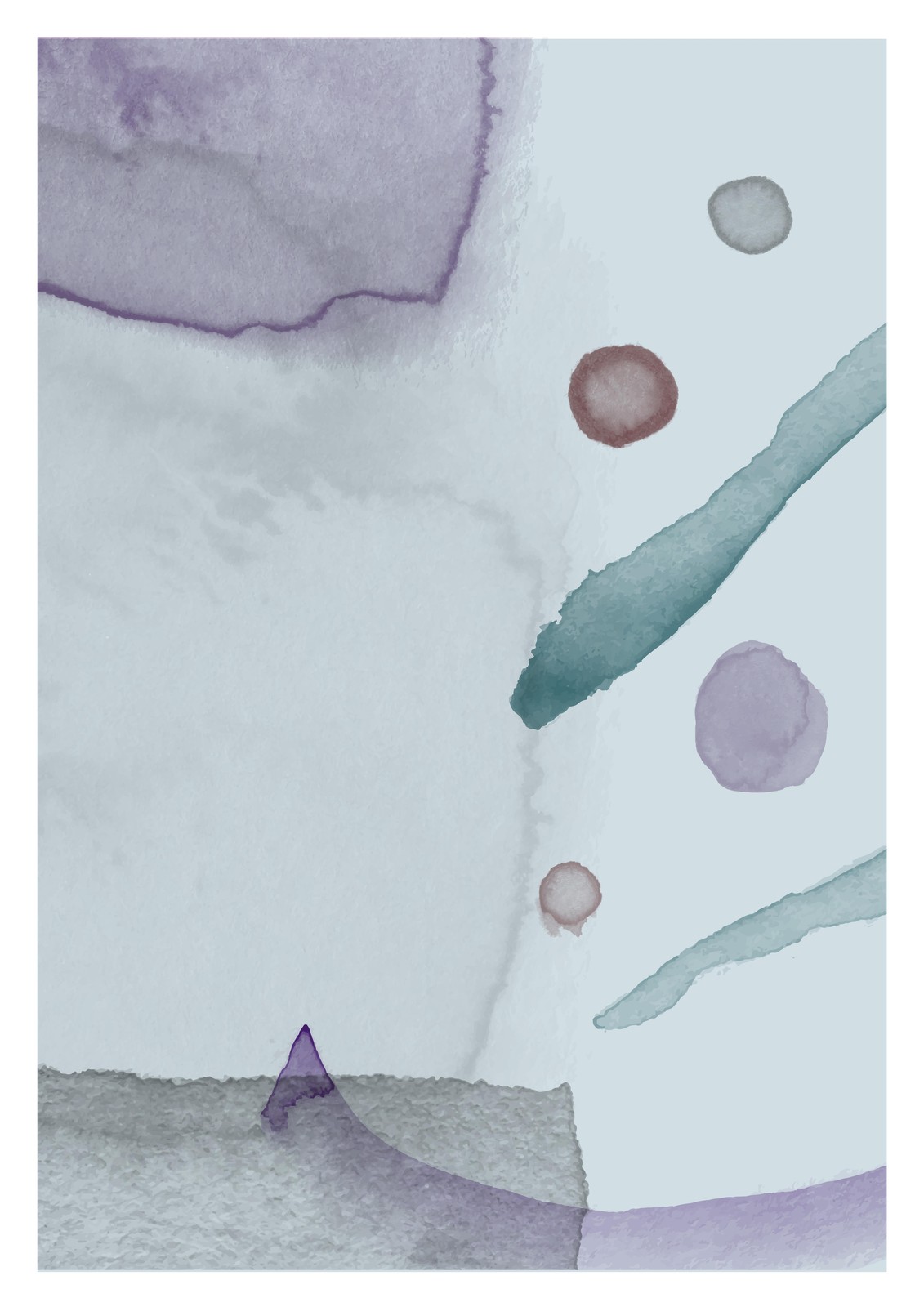 Abstract Watercolor Dots & Lines Wall Art