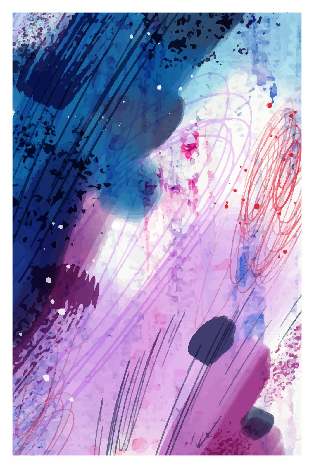 Abstract Fluid Ink Splash Wall Art