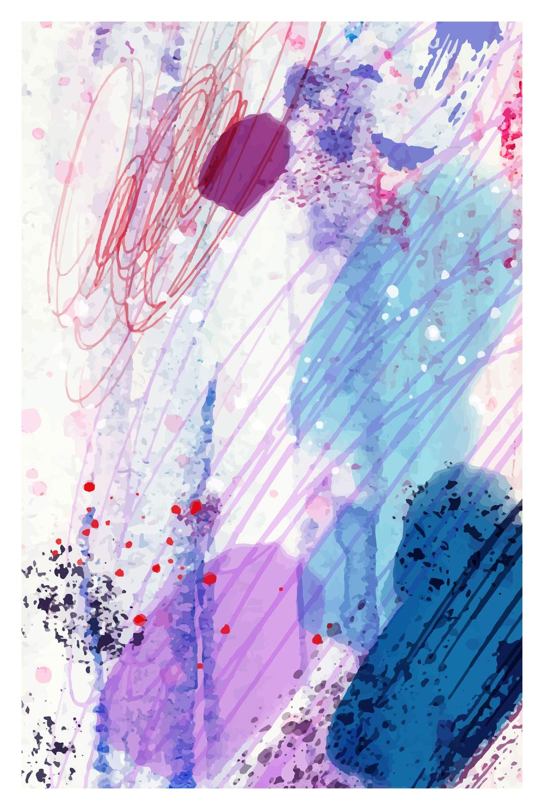 Vibrant Abstract Splash Wall Art