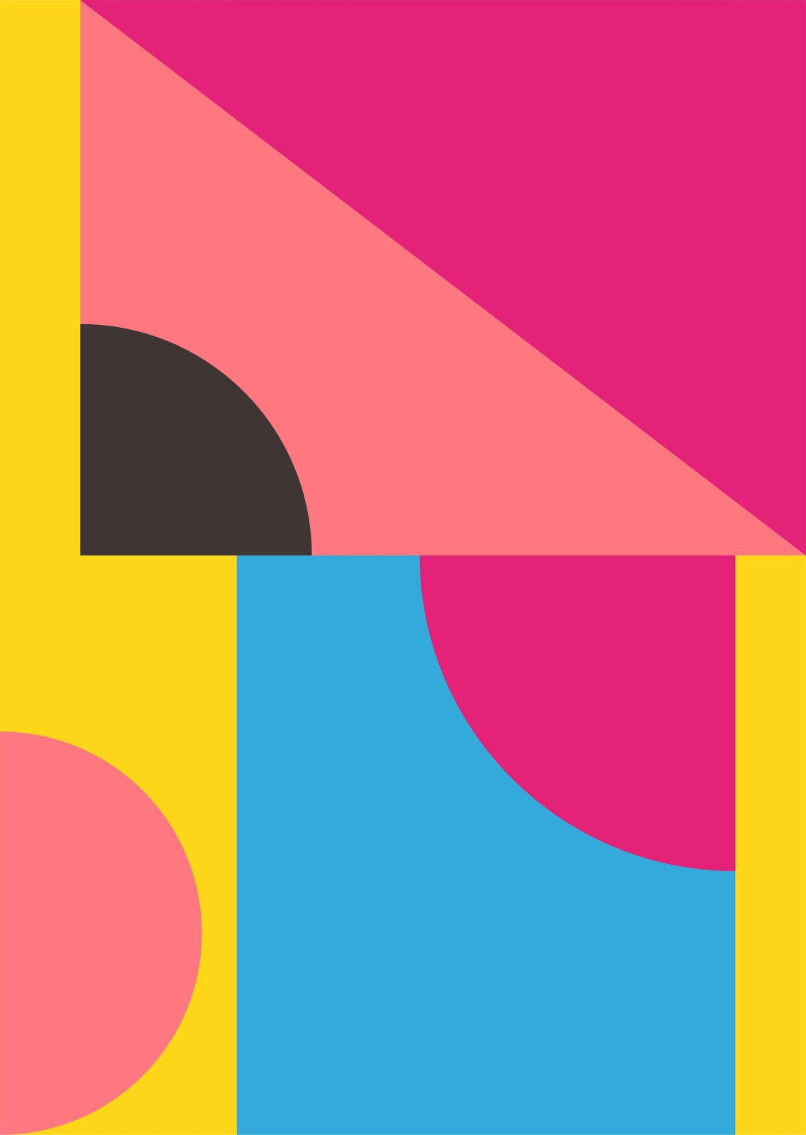 Geometric Pop Abstract Wall Art