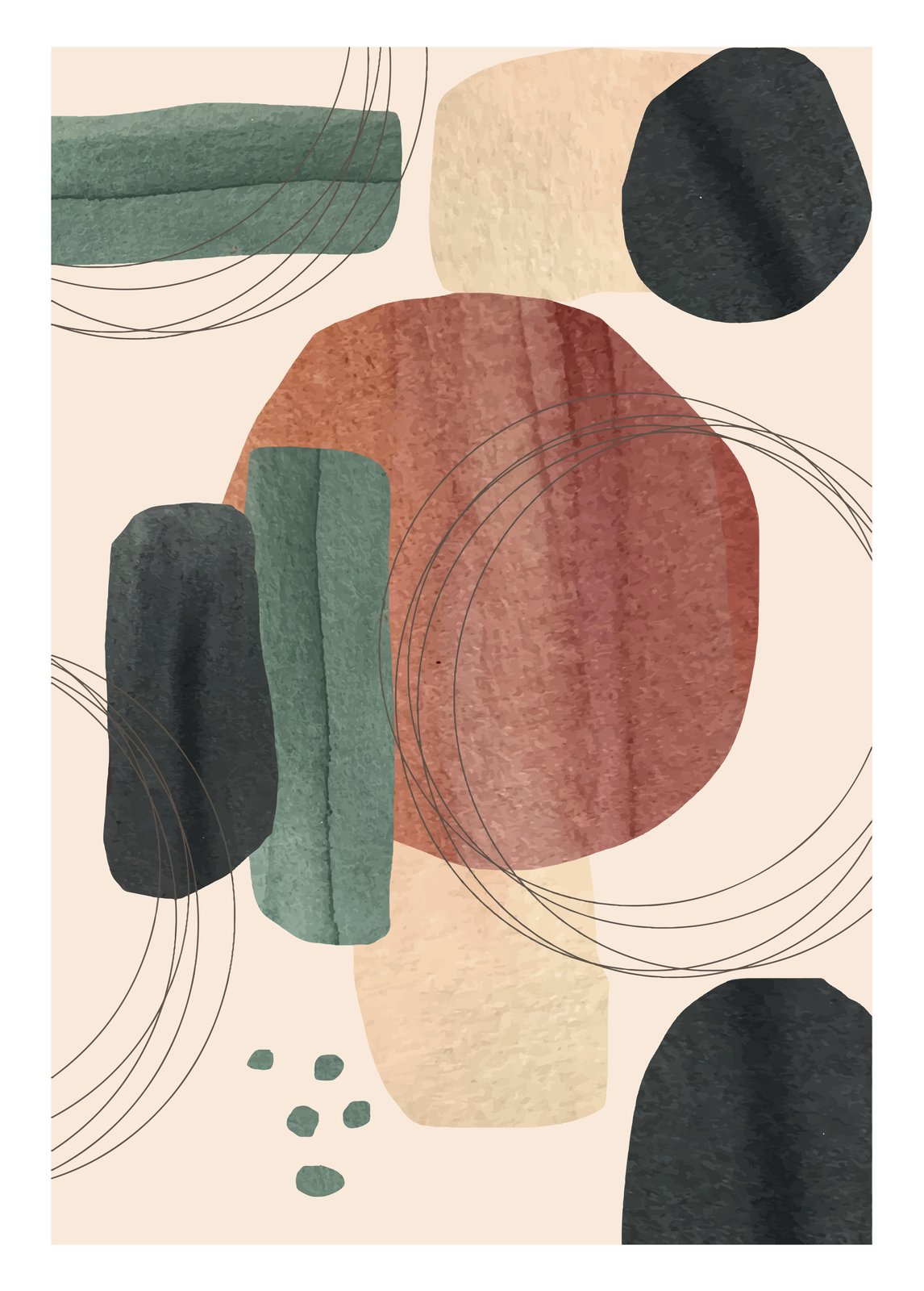 Abstract Boho Mid-Century Modern Wall Art