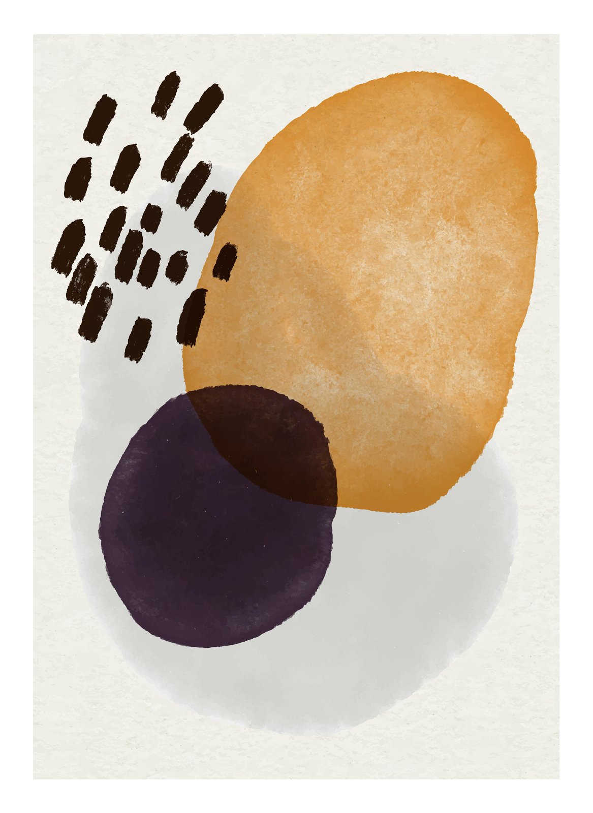 Mid-Century Abstract Shapes Wall Art