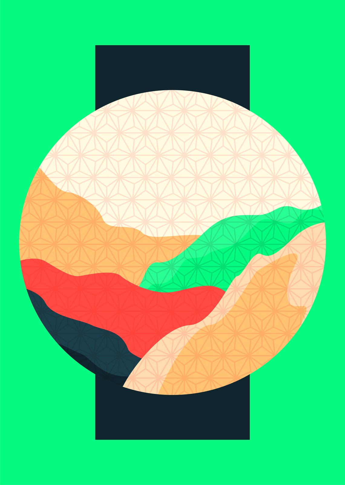 Abstract Geometric Landscape Wall Art
