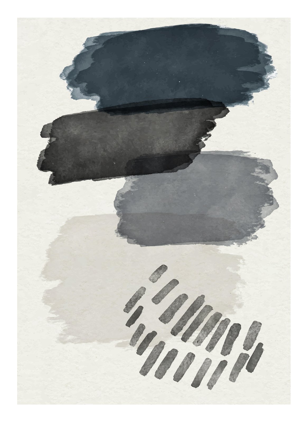 Modern Abstract Brushstroke Wall Art