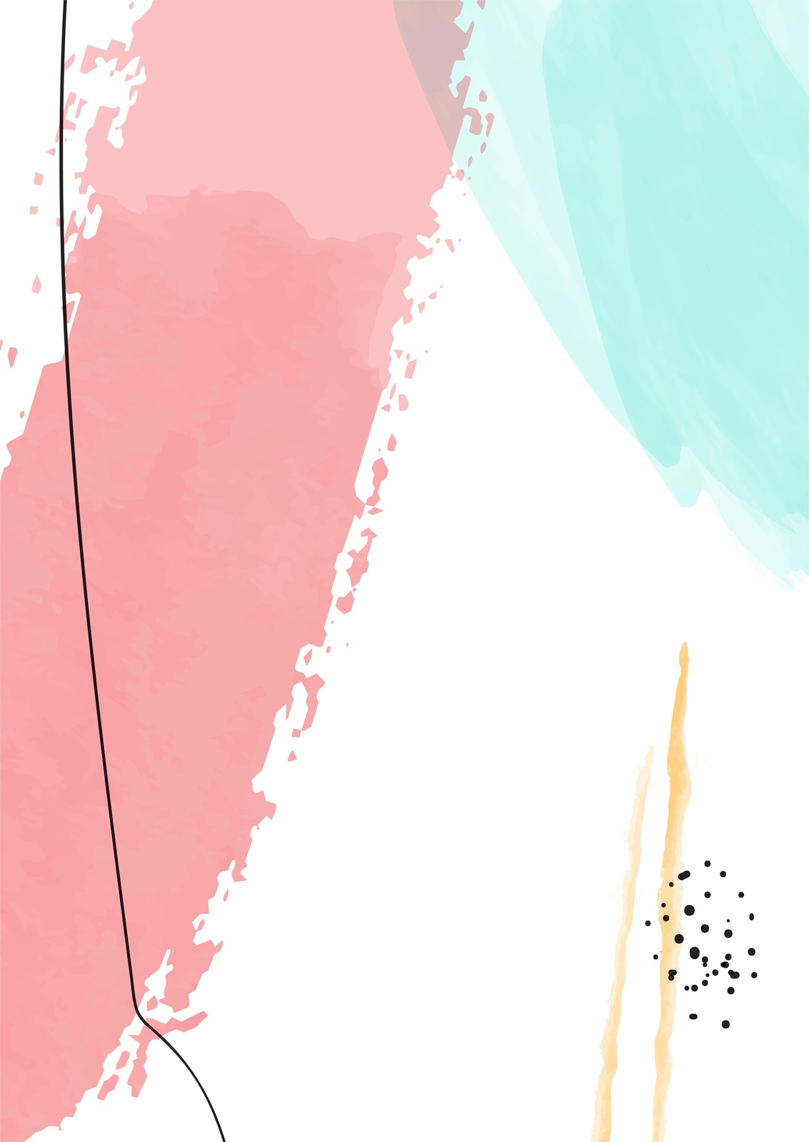 Modern Abstract Watercolor Splash Wall Art