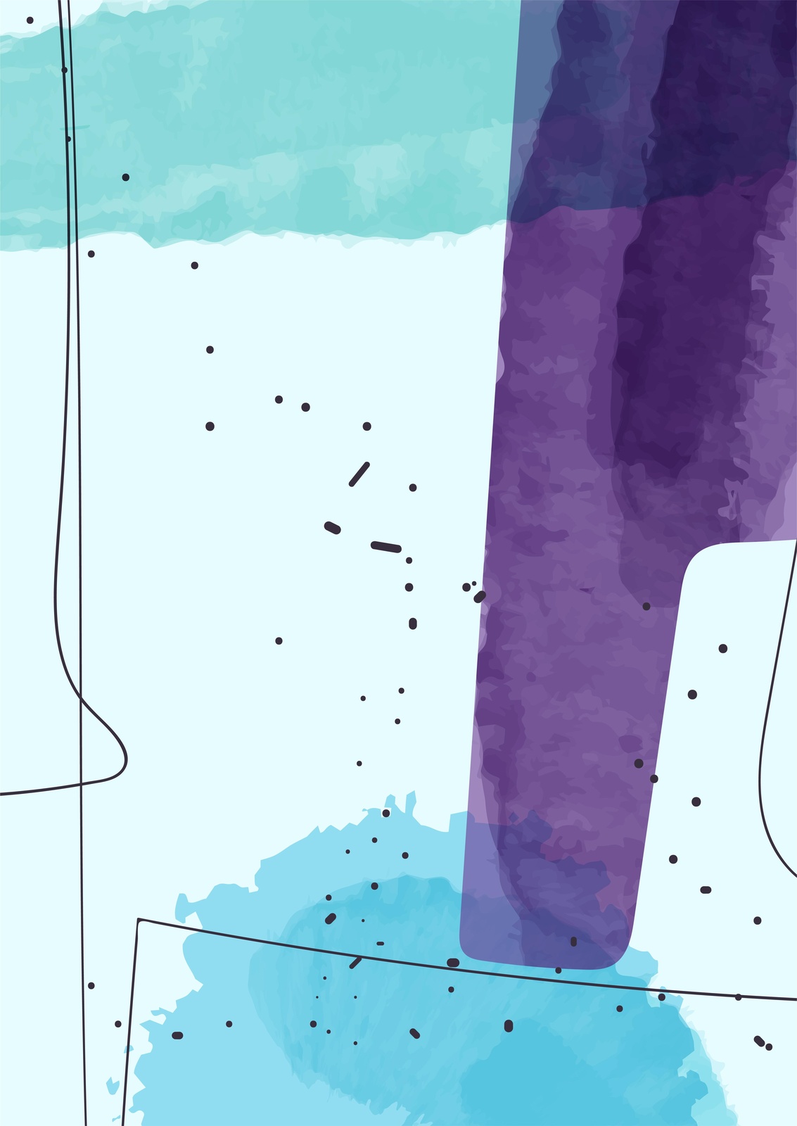 Abstract Watercolor Splash Wall Art