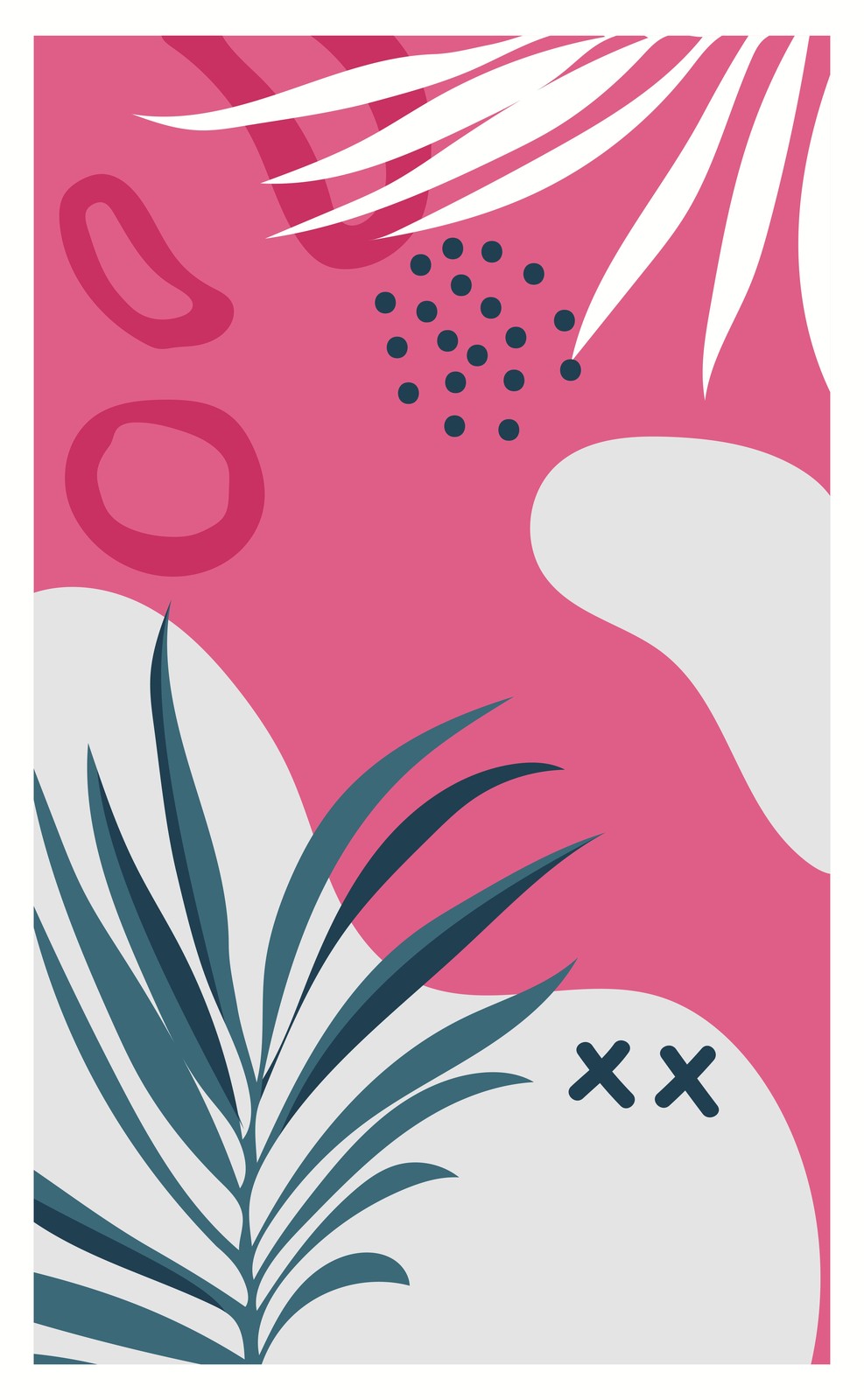 Vibrant Abstract Botanical Wall Art