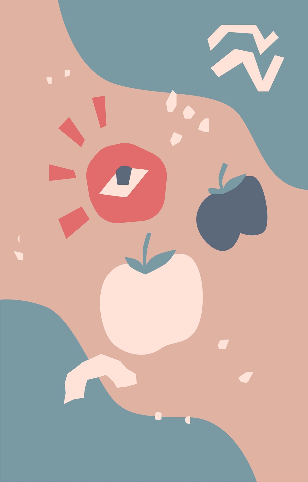 Abstract Eye & Fruit Wall Art