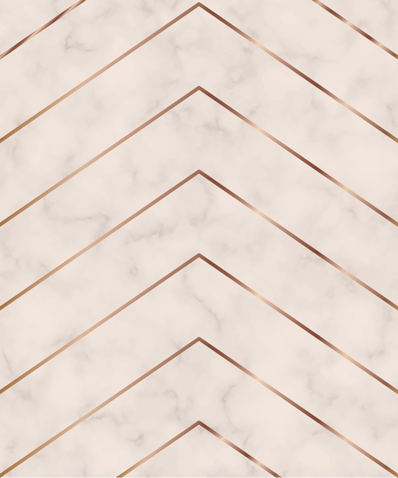 Rose Gold Chevron Marble Wall Art