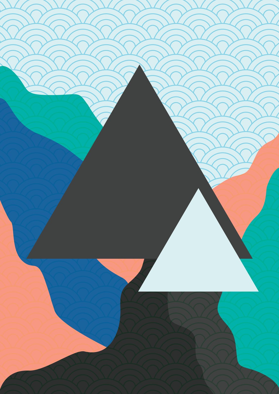 Abstract Mountain Geo Wall Art