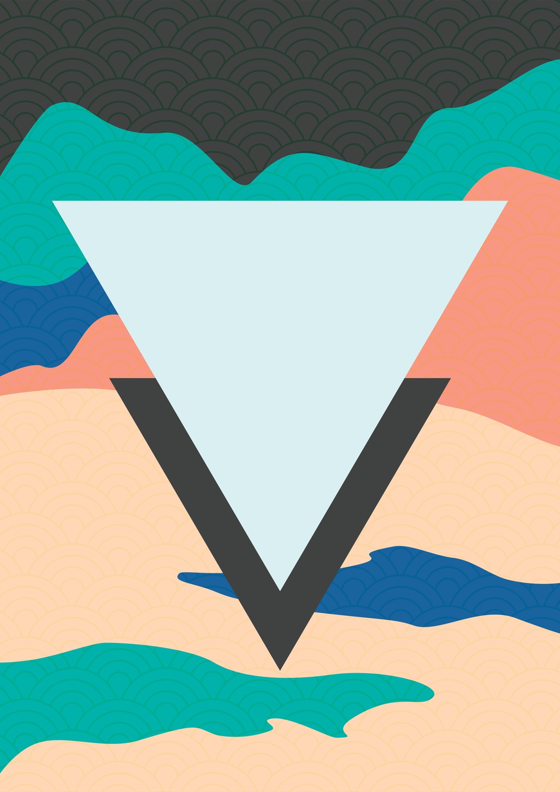 Abstract Wave Geometric Wall Art