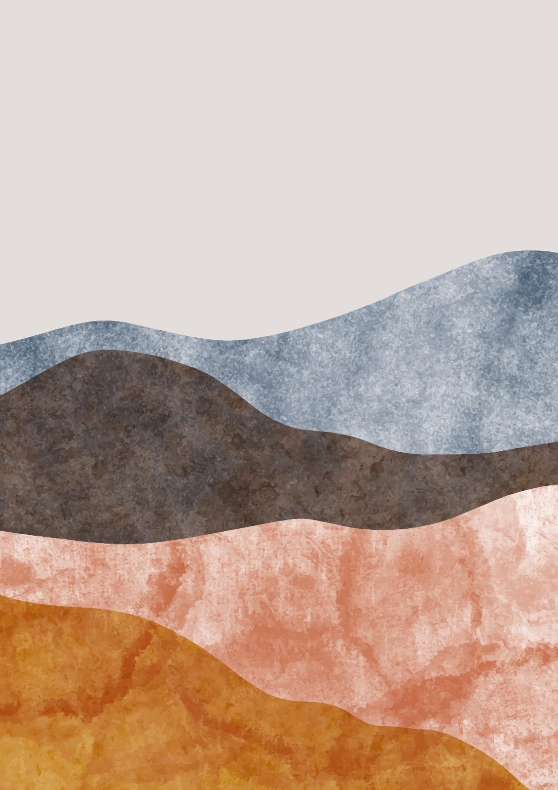 Abstract Landscape Warm Tones Wall Art