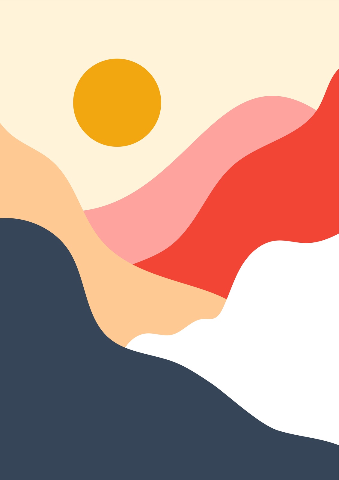Abstract Sunset Landscape Wall Art