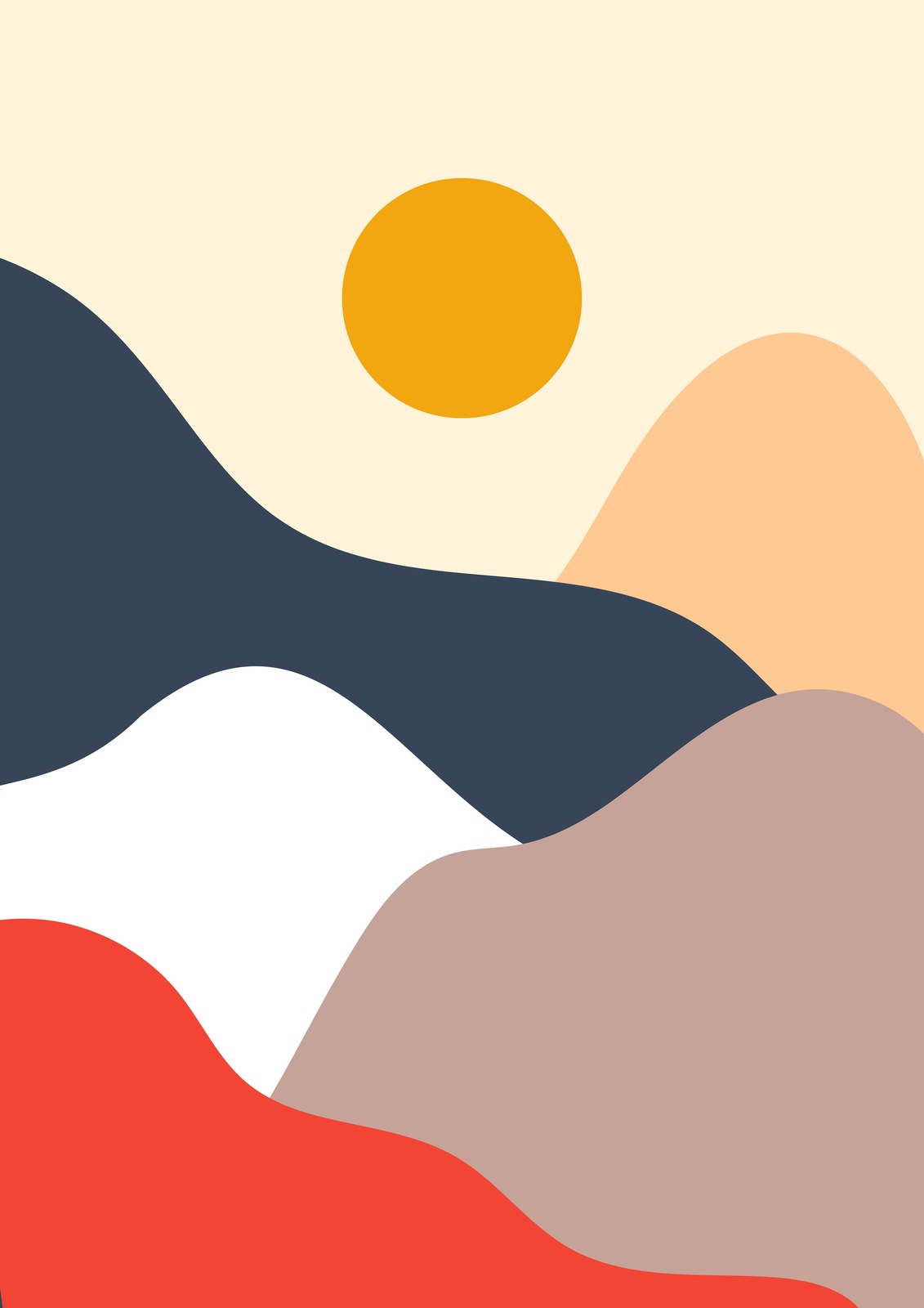 Abstract Landscape Sunset Wall Art