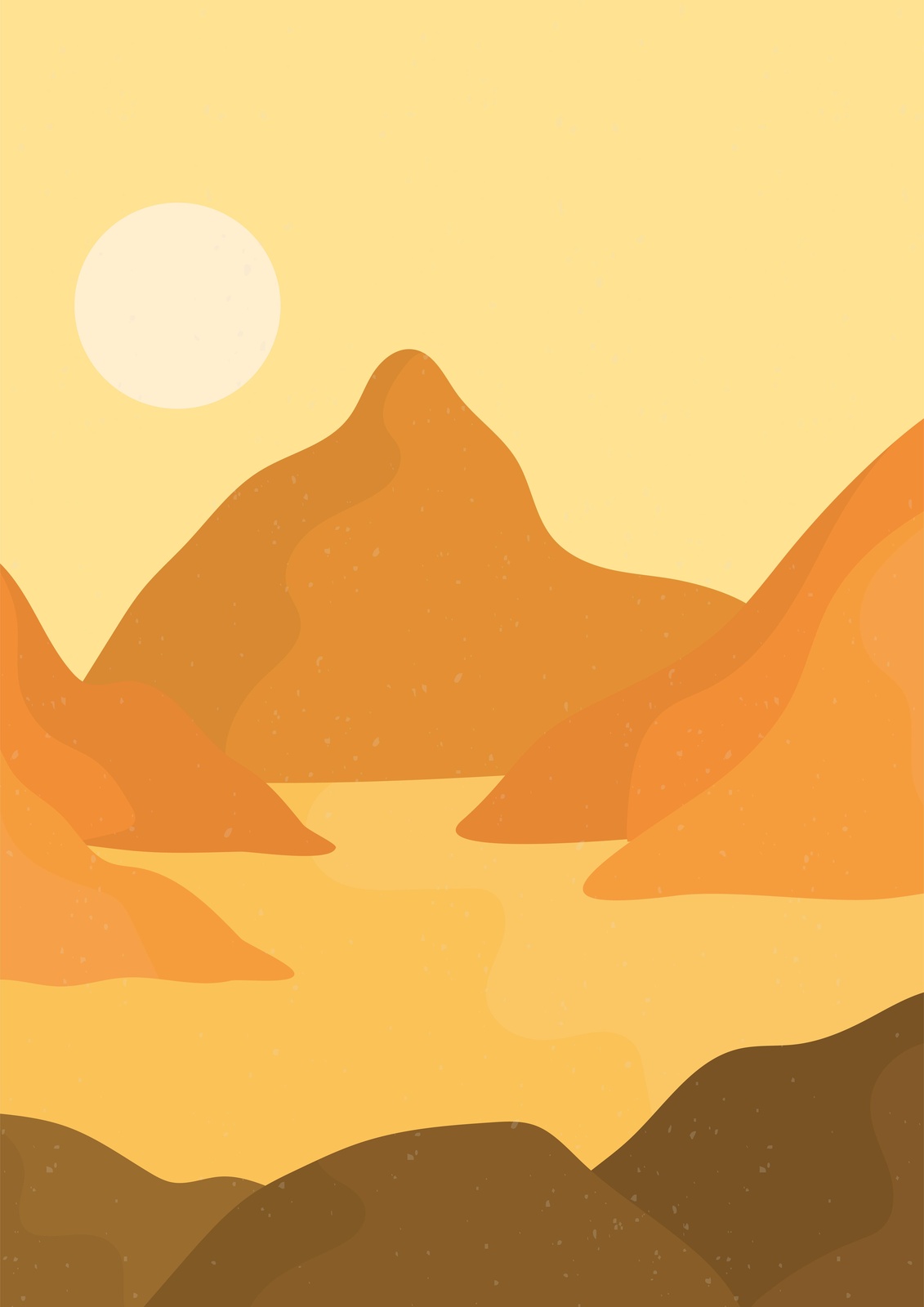 Abstract Desert Landscape Wall Art